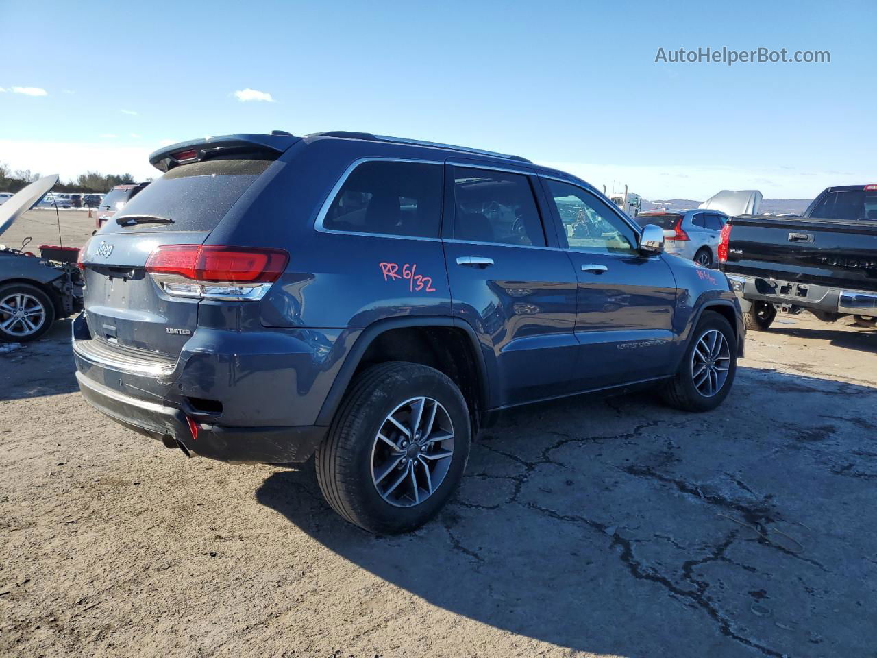 2021 Jeep Grand Cherokee Limited Синий vin: 1C4RJFBG7MC670635