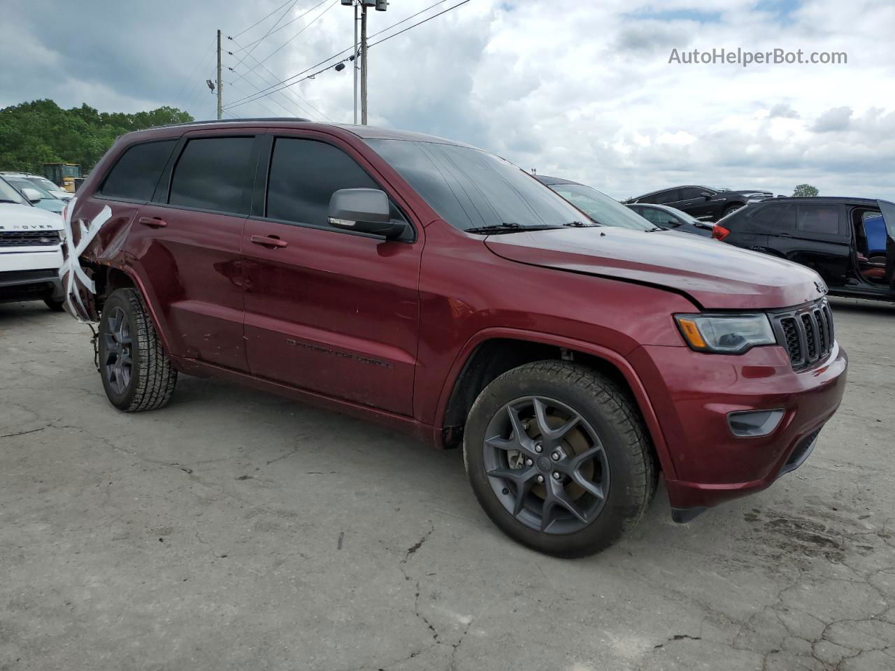 2021 Jeep Grand Cherokee Limited Бордовый vin: 1C4RJFBG7MC672935