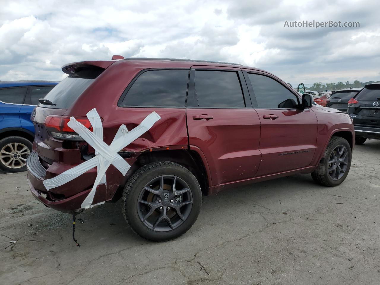 2021 Jeep Grand Cherokee Limited Бордовый vin: 1C4RJFBG7MC672935