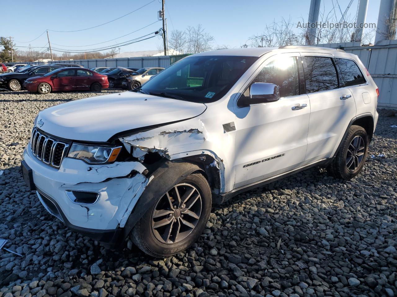 2019 Jeep Grand Cherokee Limited White vin: 1C4RJFBG8KC552333