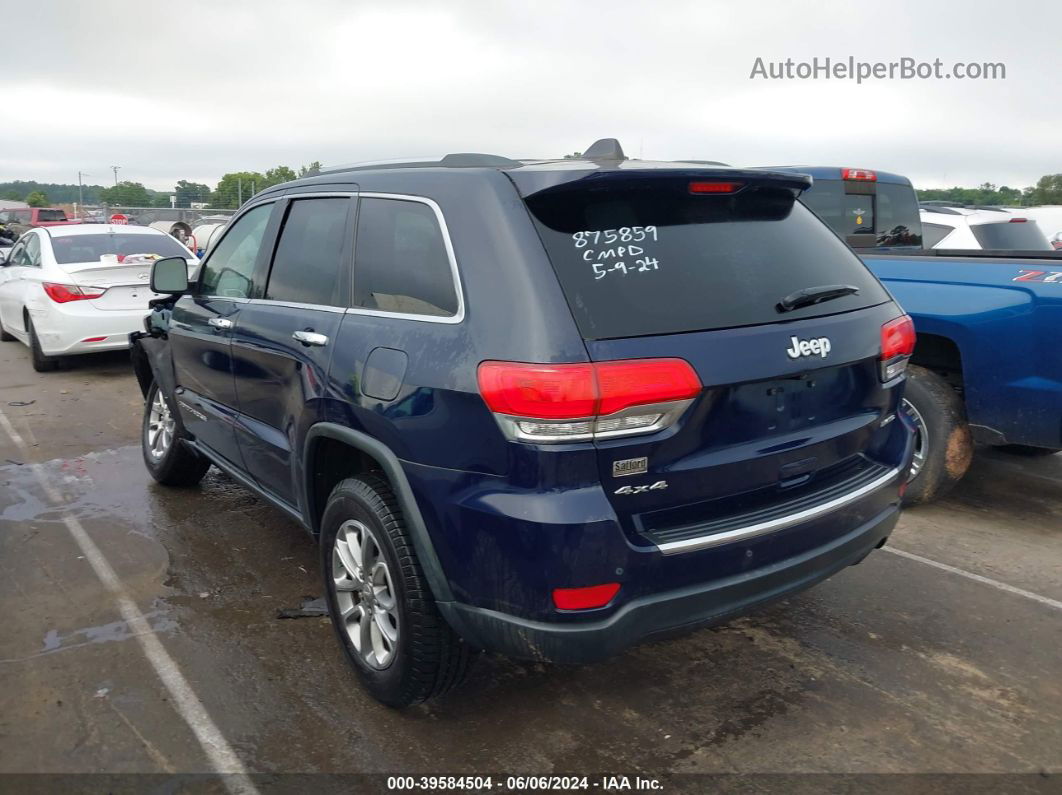 2015 Jeep Grand Cherokee Limited Dark Blue vin: 1C4RJFBG9FC875859