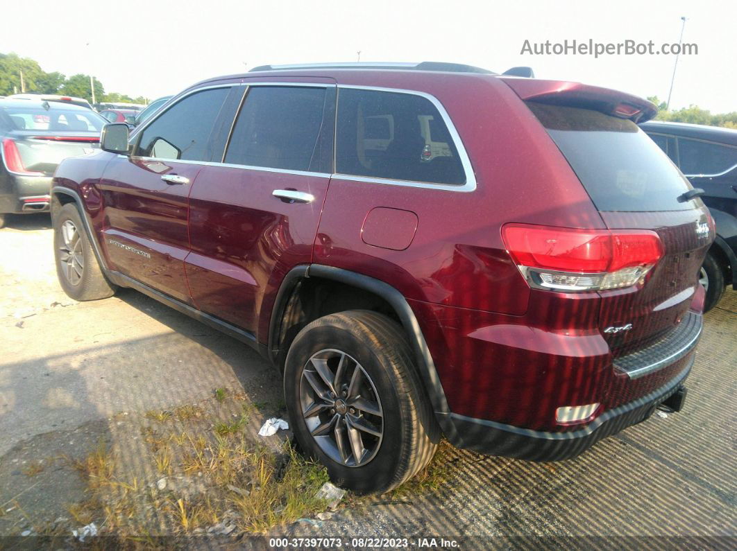 2017 Jeep Grand Cherokee Limited Burgundy vin: 1C4RJFBG9HC648559