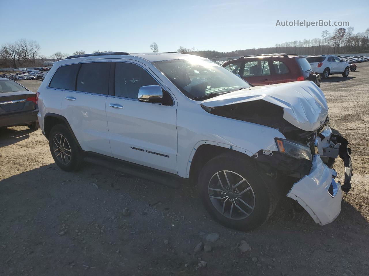 2019 Jeep Grand Cherokee Limited White vin: 1C4RJFBG9KC766196