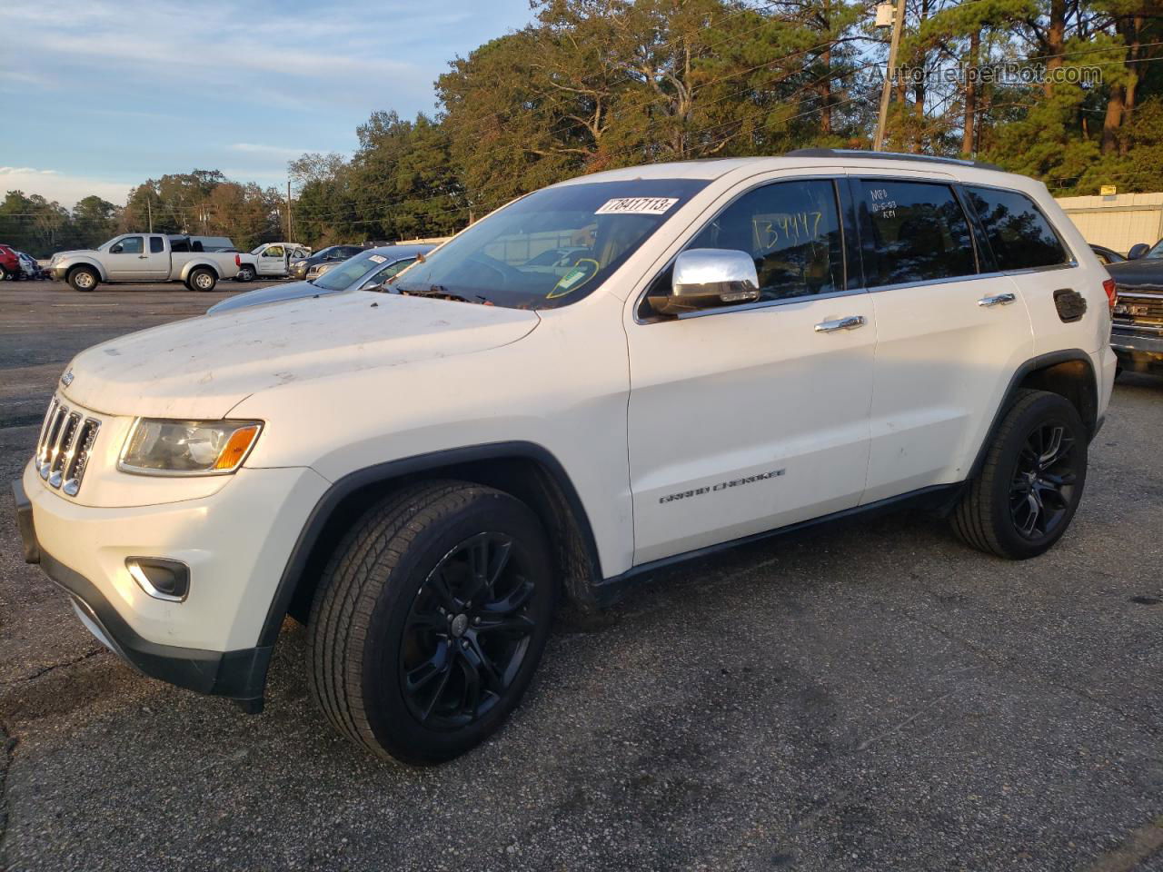 2014 Jeep Grand Cherokee Limited White vin: 1C4RJFBGXEC352459