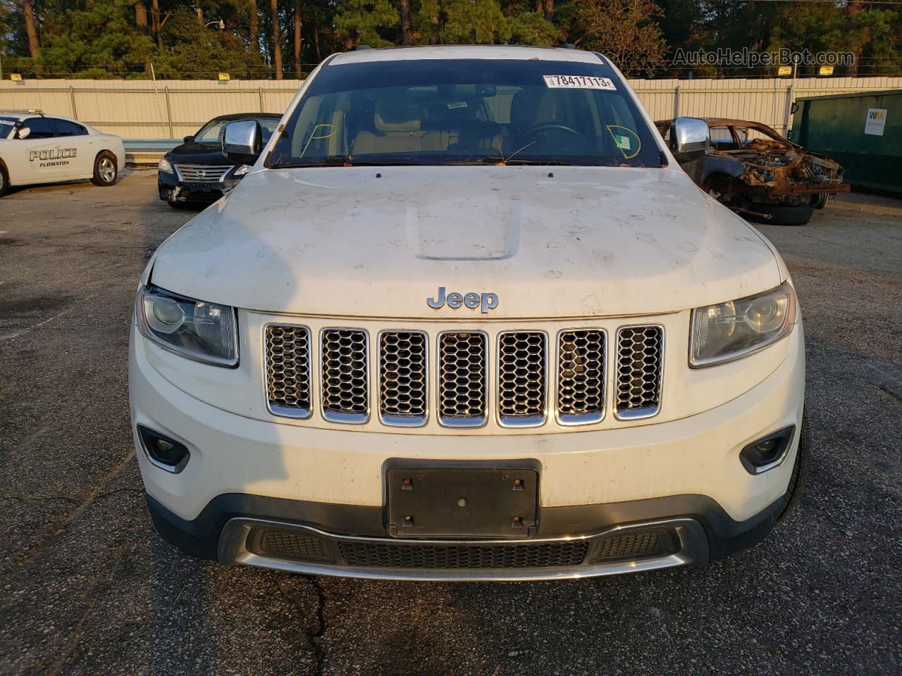 2014 Jeep Grand Cherokee Limited White vin: 1C4RJFBGXEC352459