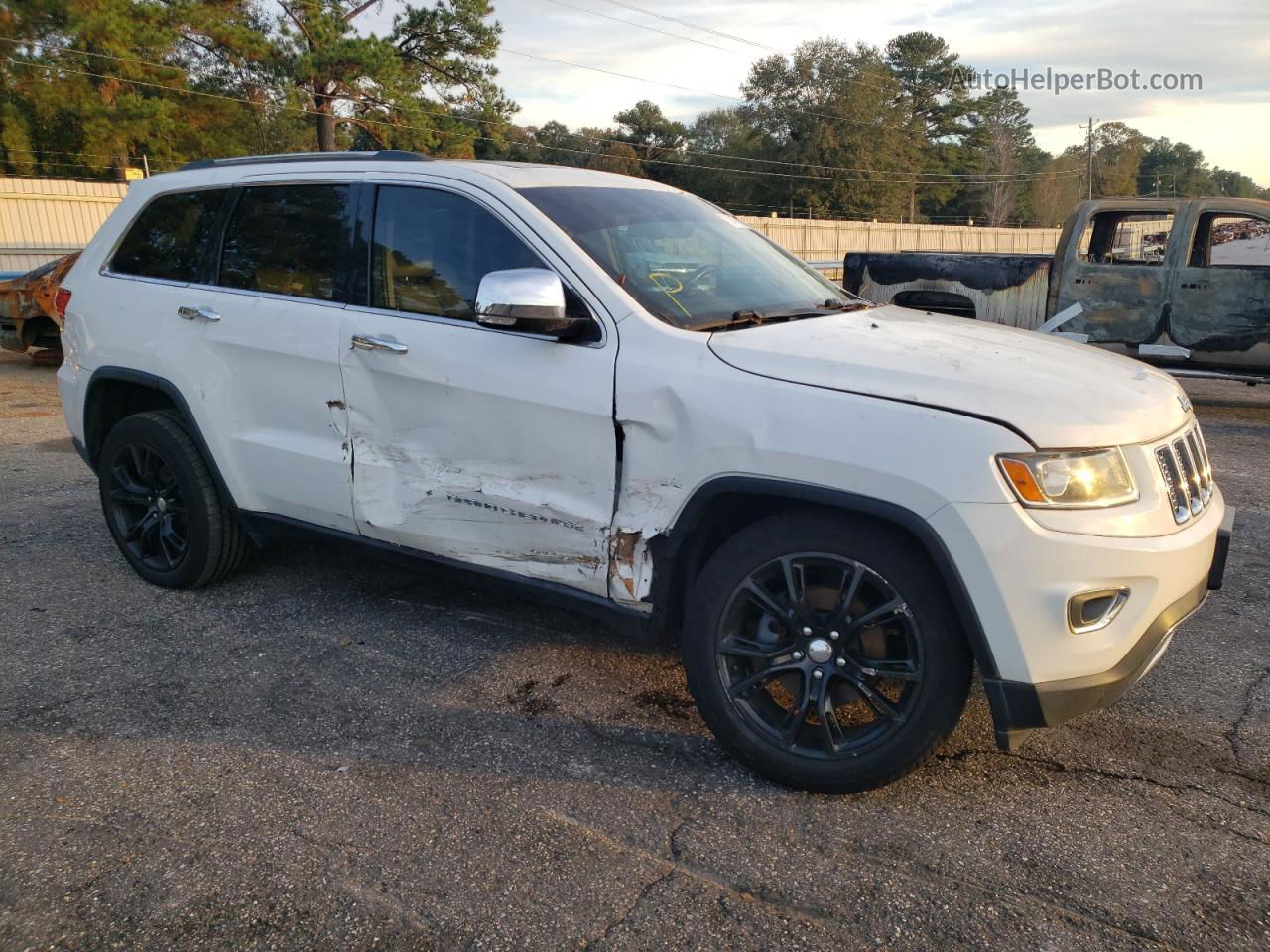 2014 Jeep Grand Cherokee Limited White vin: 1C4RJFBGXEC352459