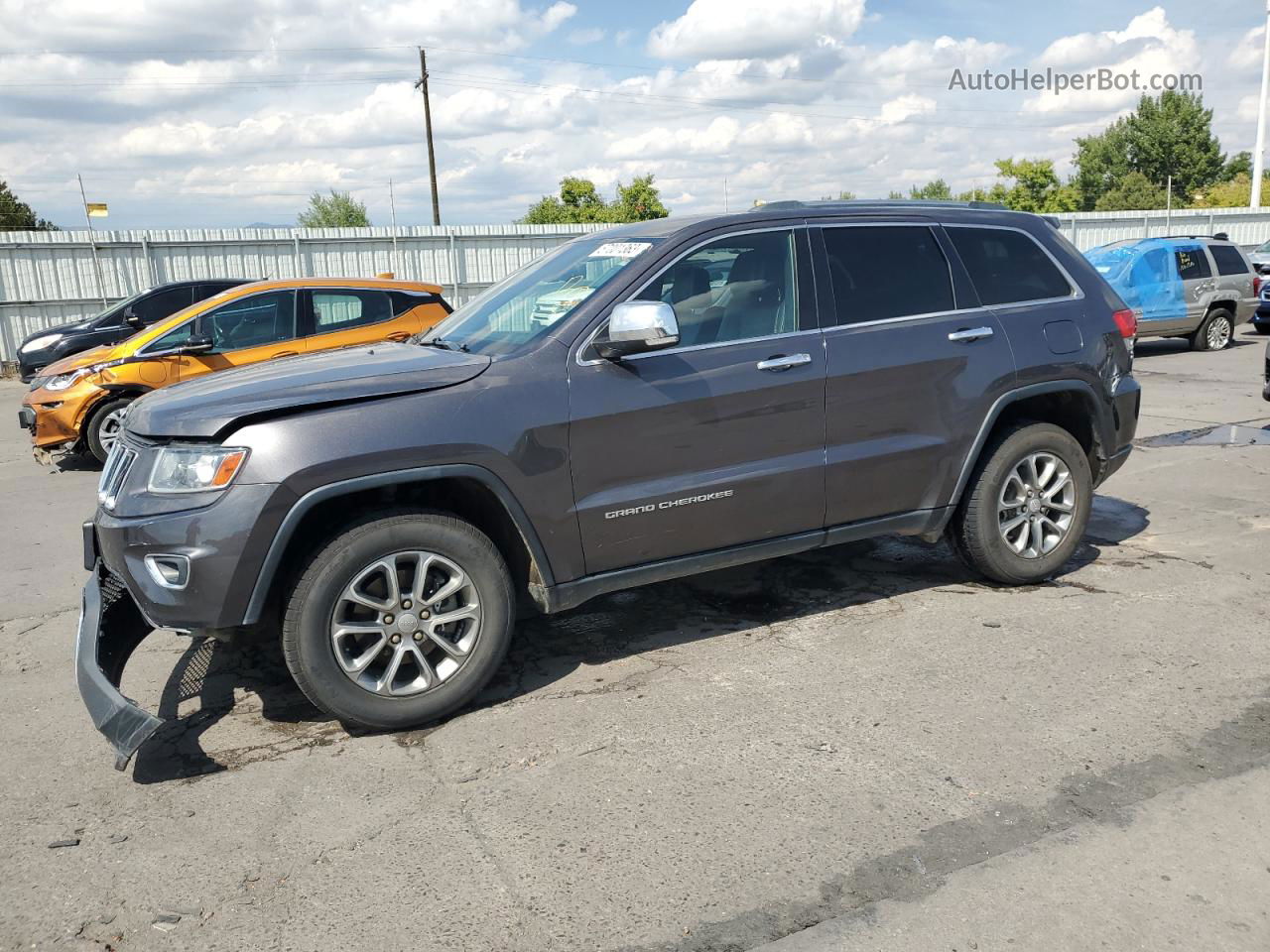 2014 Jeep Grand Cherokee Limited Серый vin: 1C4RJFBGXEC519094