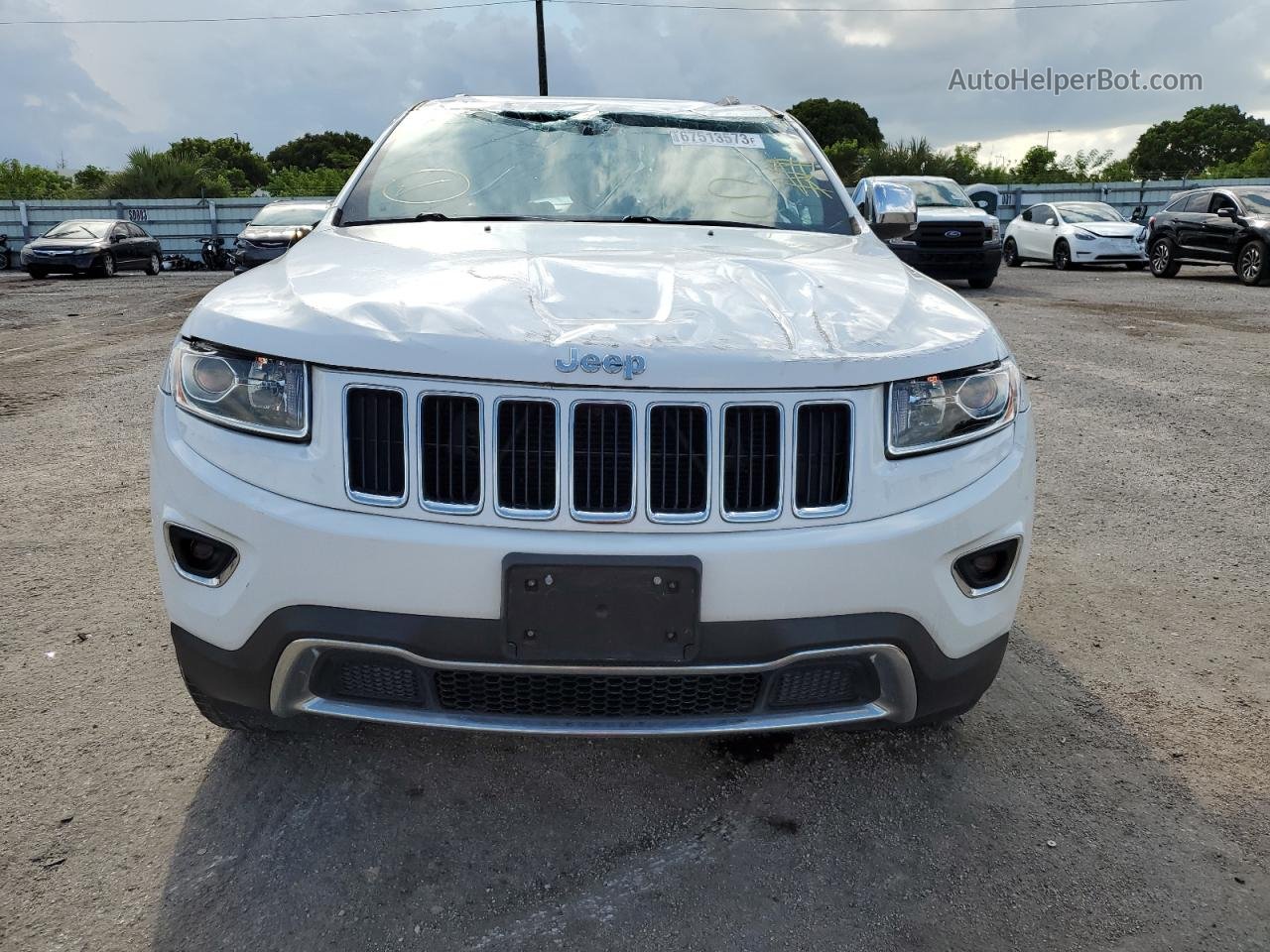 2014 Jeep Grand Cherokee Limited White vin: 1C4RJFBGXEC565525