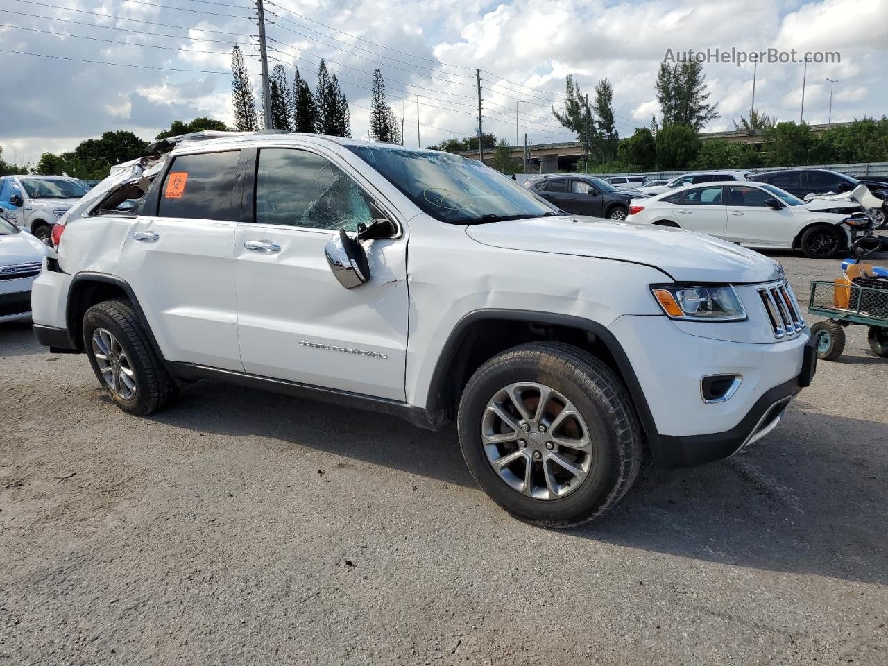 2014 Jeep Grand Cherokee Limited White vin: 1C4RJFBGXEC565525