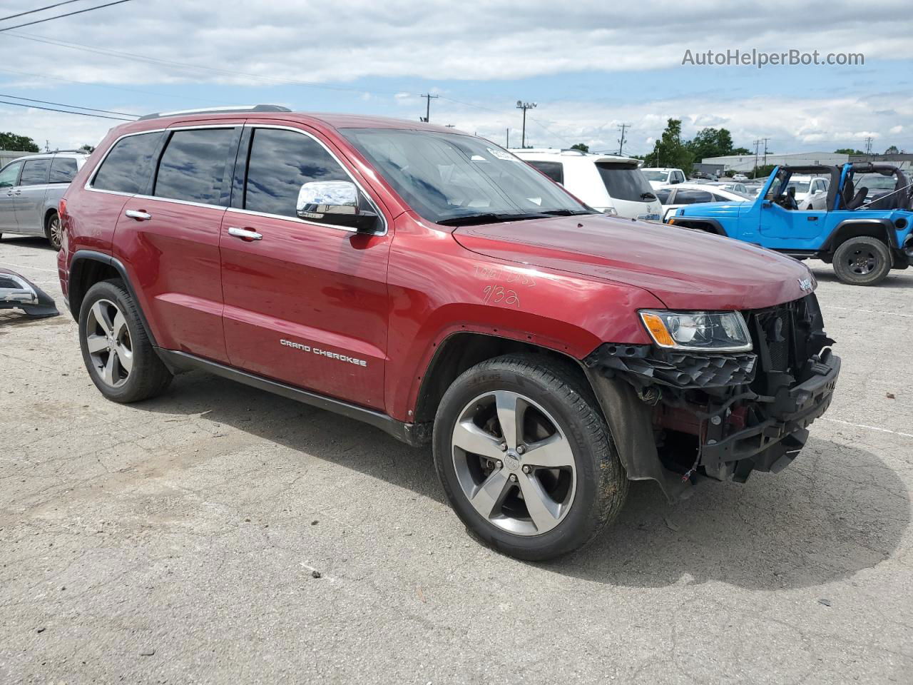2014 Jeep Grand Cherokee Limited Red vin: 1C4RJFBGXEC589274