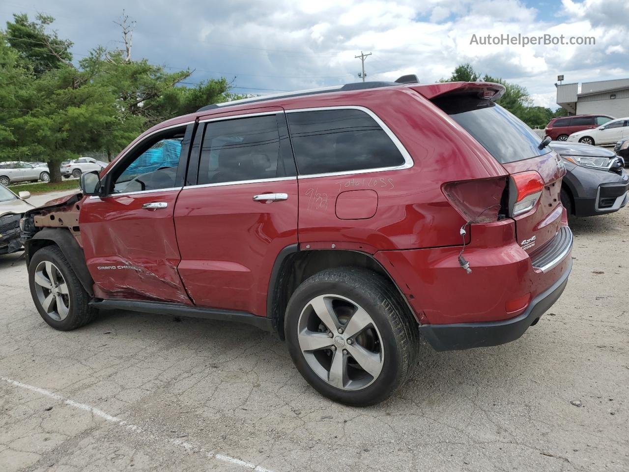 2014 Jeep Grand Cherokee Limited Красный vin: 1C4RJFBGXEC589274