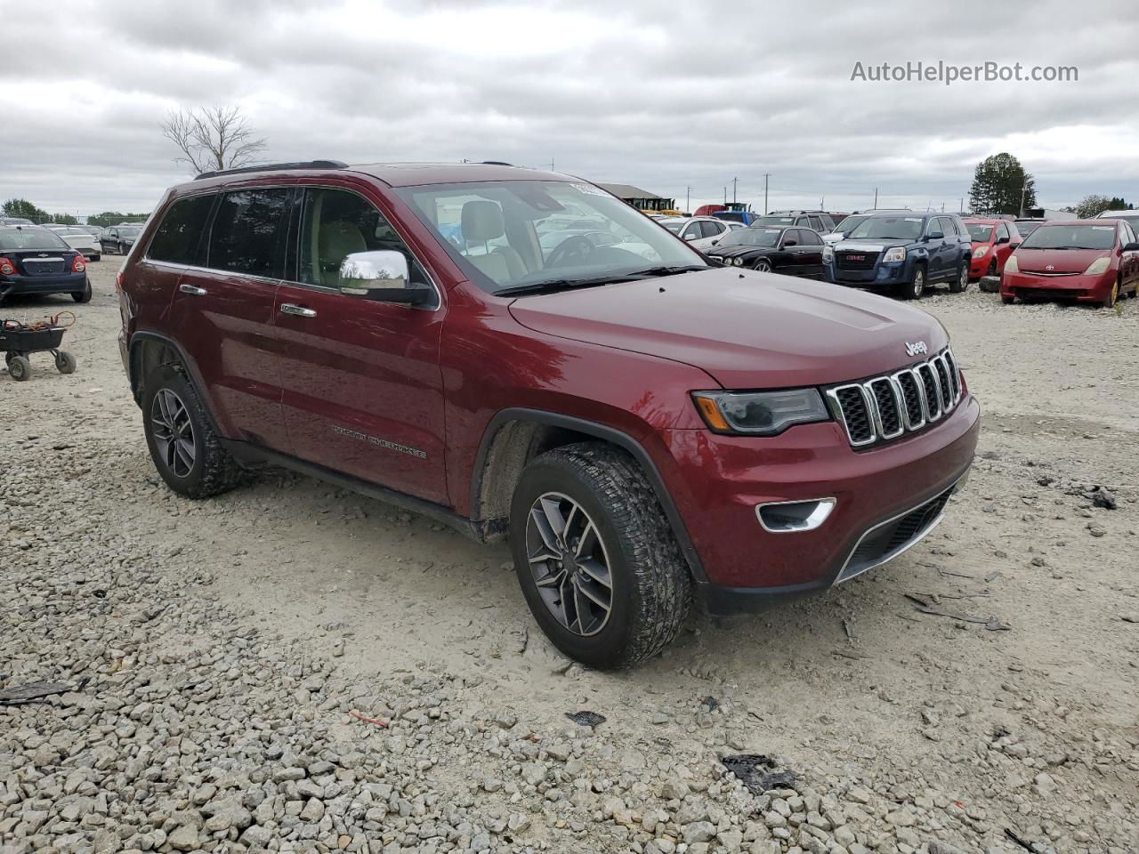 2019 Jeep Grand Cherokee Limited Maroon vin: 1C4RJFBGXKC579405