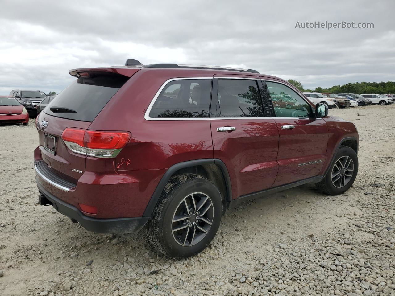 2019 Jeep Grand Cherokee Limited Maroon vin: 1C4RJFBGXKC579405