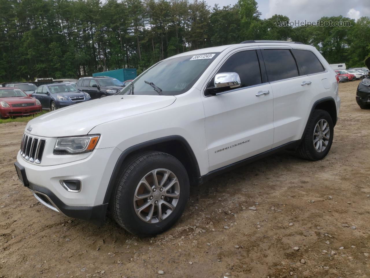 2014 Jeep Grand Cherokee Limited White vin: 1C4RJFBM8EC409070