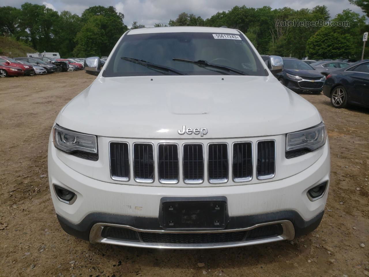 2014 Jeep Grand Cherokee Limited White vin: 1C4RJFBM8EC409070