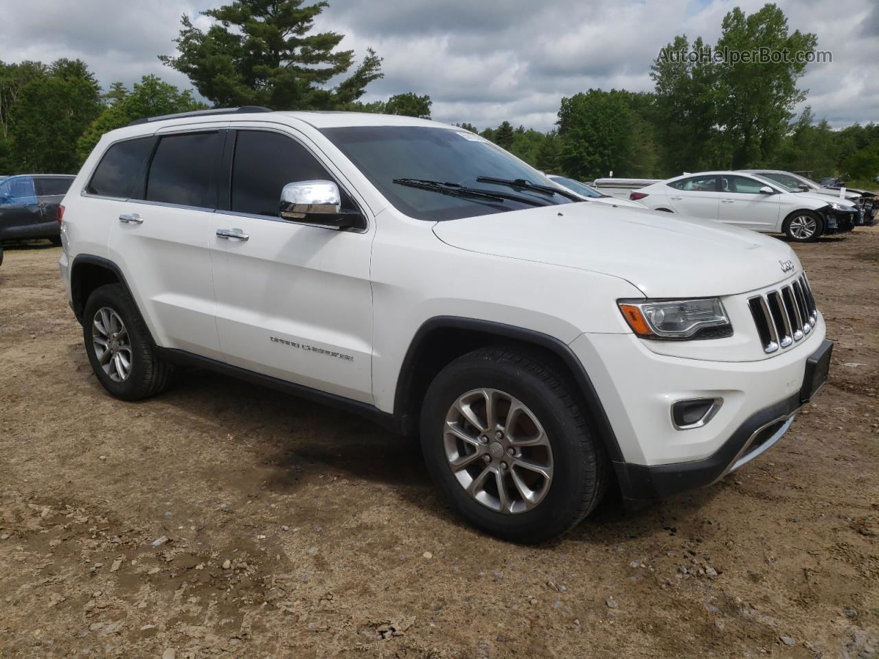 2014 Jeep Grand Cherokee Limited White vin: 1C4RJFBM8EC409070