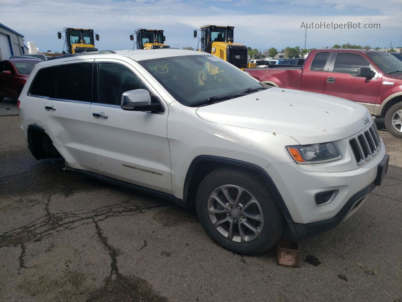 2014 Jeep Grand Cherokee Limited White vin: 1C4RJFBT3EC210001