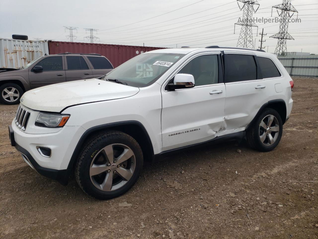 2014 Jeep Grand Cherokee Limited White vin: 1C4RJFBT7EC195874