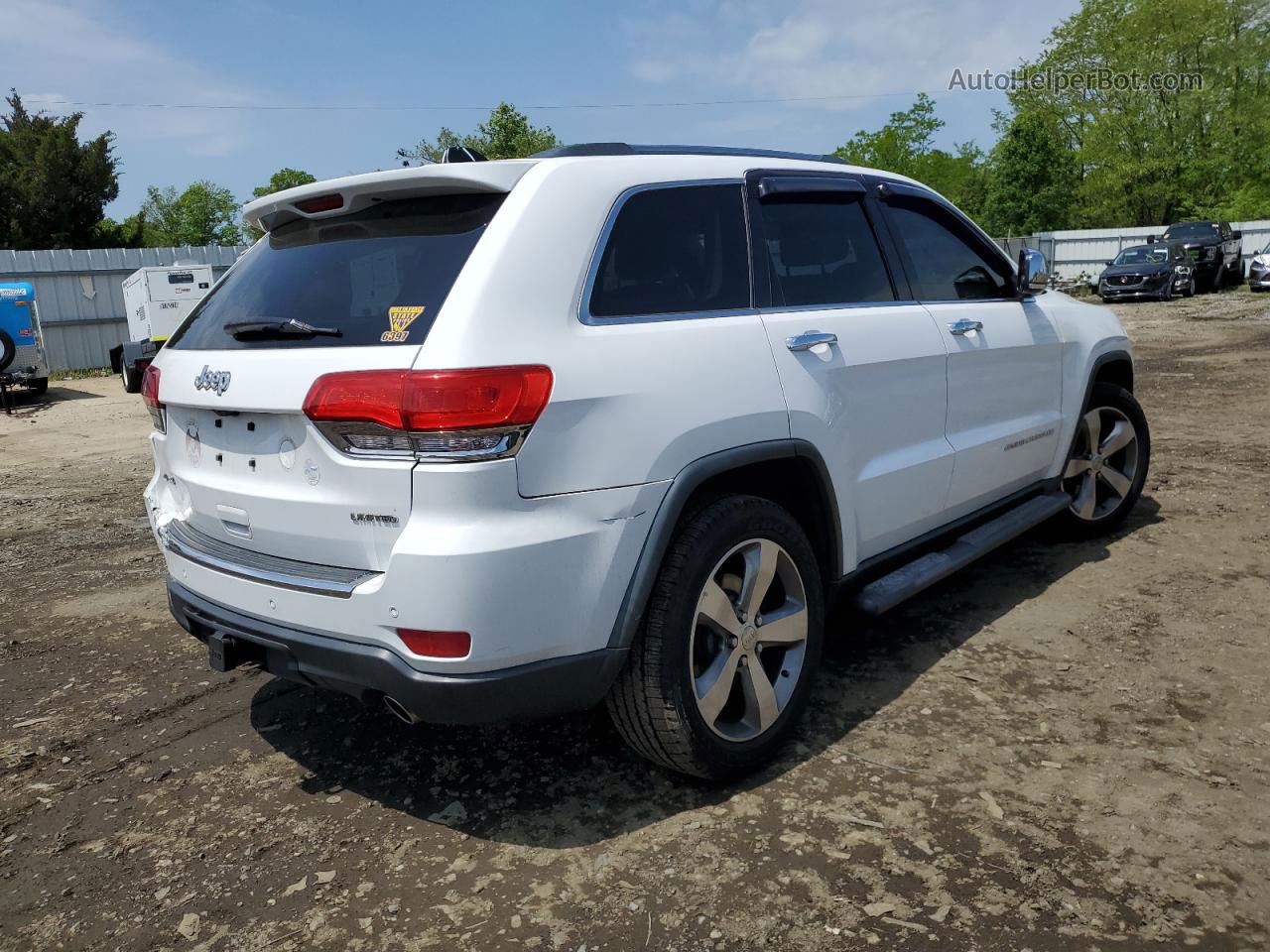 2014 Jeep Grand Cherokee Limited White vin: 1C4RJFBT7EC201169