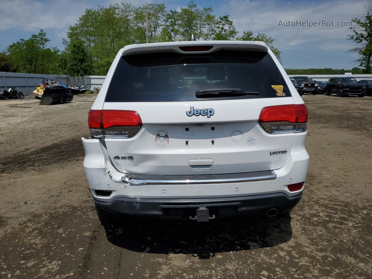 2014 Jeep Grand Cherokee Limited White vin: 1C4RJFBT7EC201169