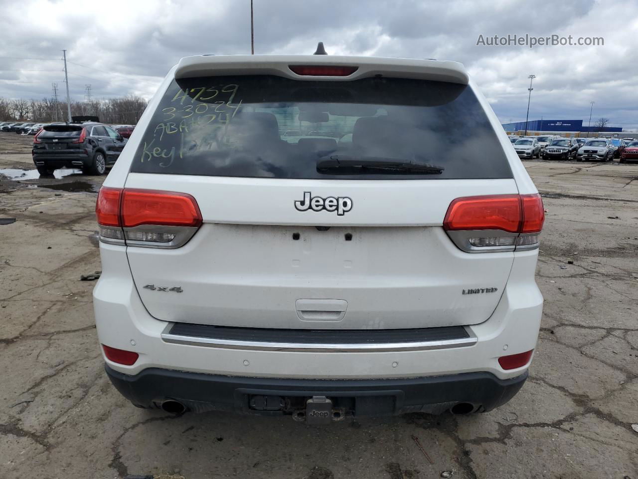 2014 Jeep Grand Cherokee Limited White vin: 1C4RJFBT9EC114759