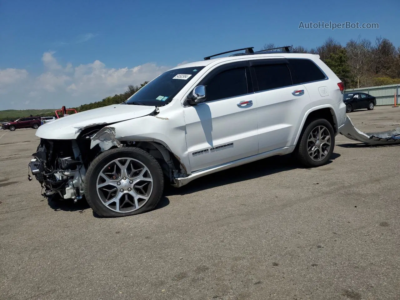 2019 Jeep Grand Cherokee Overland White vin: 1C4RJFCG0KC589732