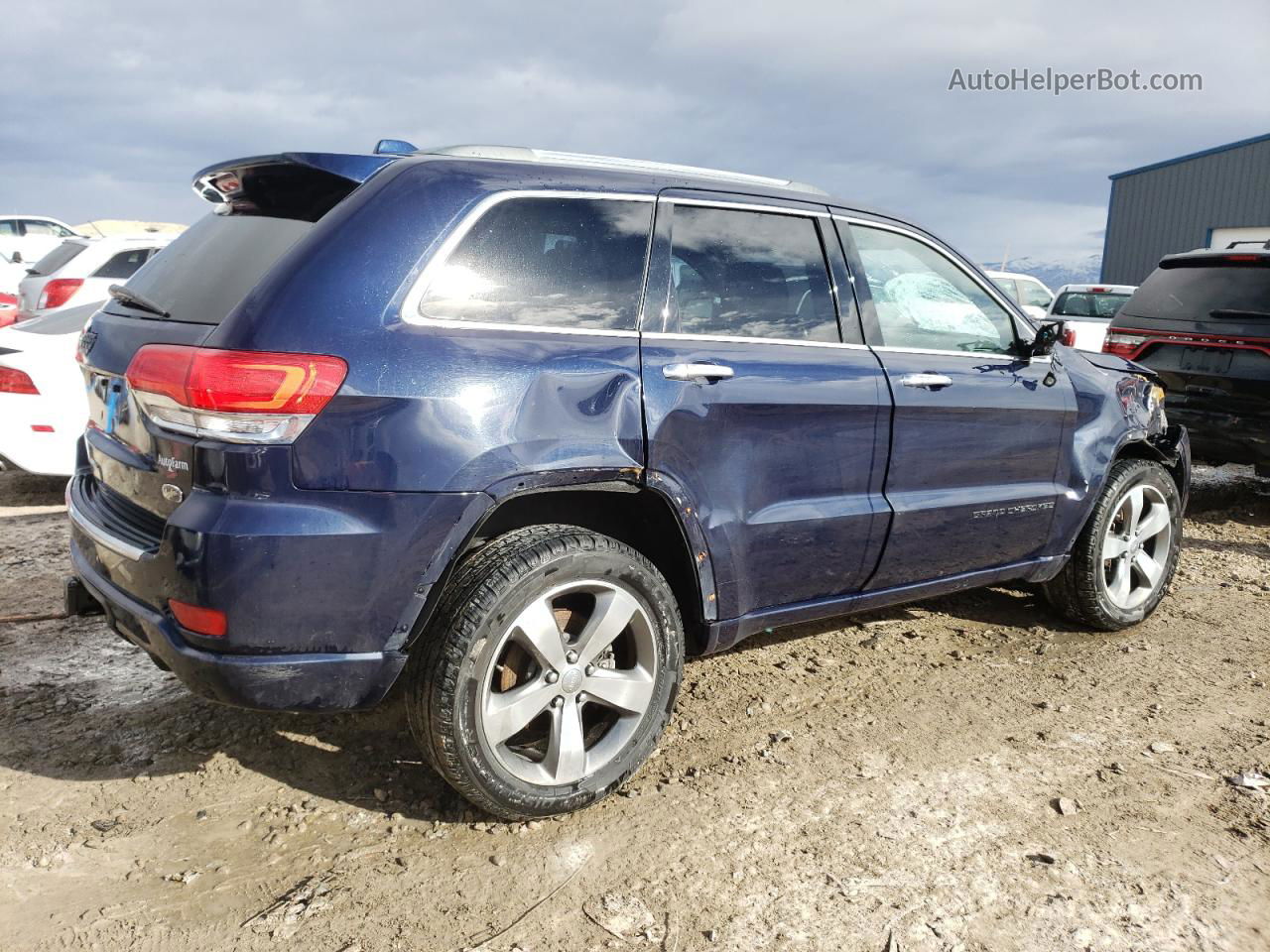 2014 Jeep Grand Cherokee Overland Blue vin: 1C4RJFCG1EC378592