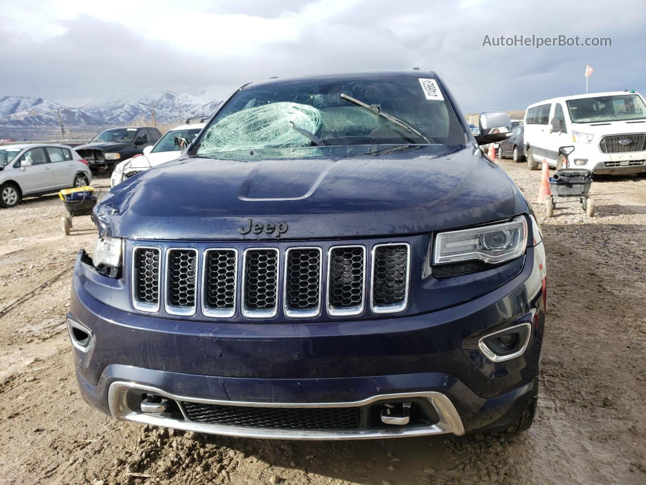 2014 Jeep Grand Cherokee Overland Blue vin: 1C4RJFCG1EC378592