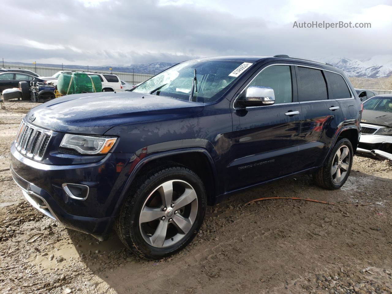 2014 Jeep Grand Cherokee Overland Blue vin: 1C4RJFCG1EC378592