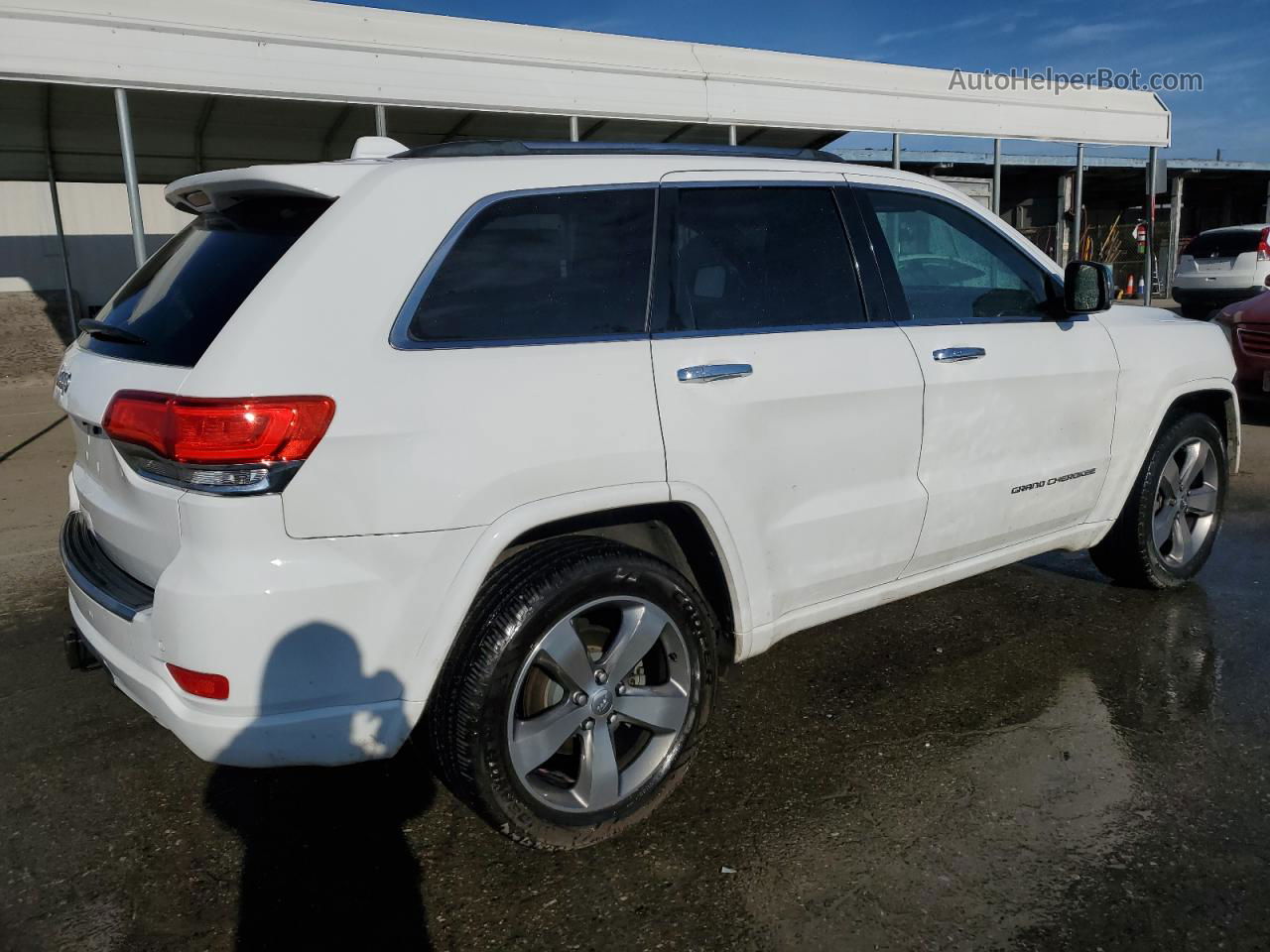 2014 Jeep Grand Cherokee Overland White vin: 1C4RJFCG2EC194276