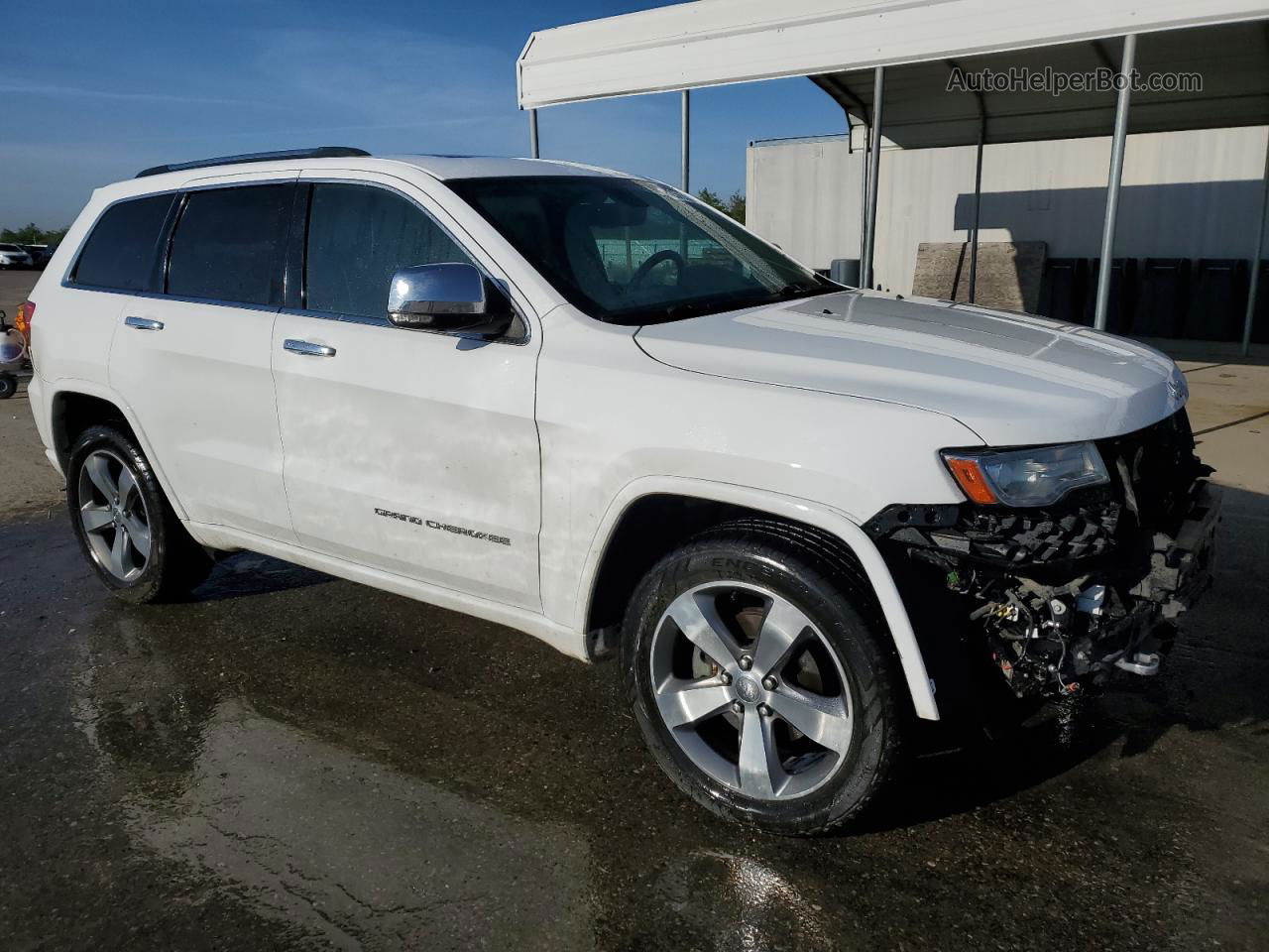 2014 Jeep Grand Cherokee Overland White vin: 1C4RJFCG2EC194276