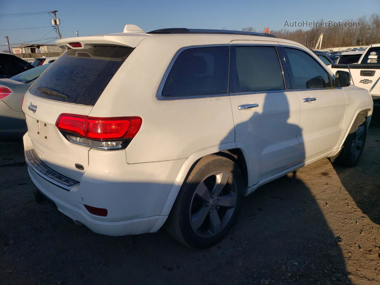 2014 Jeep Grand Cherokee Overland White vin: 1C4RJFCG3EC281877