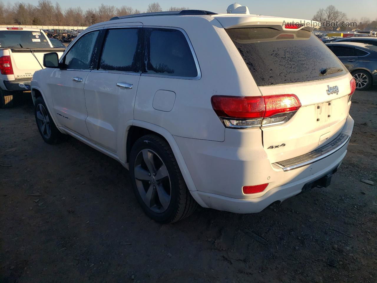 2014 Jeep Grand Cherokee Overland White vin: 1C4RJFCG3EC281877