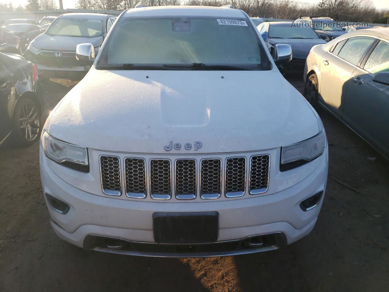 2014 Jeep Grand Cherokee Overland White vin: 1C4RJFCG3EC281877