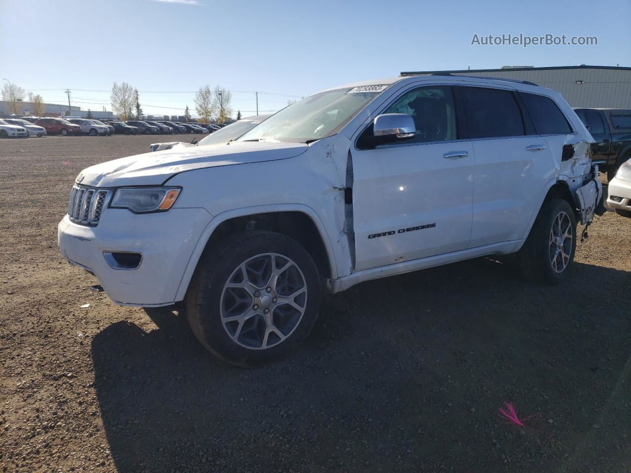 2019 Jeep Grand Cherokee Overland White vin: 1C4RJFCG3KC576988