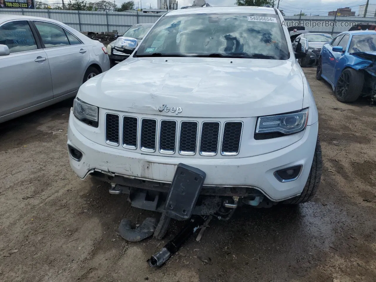 2014 Jeep Grand Cherokee Overland White vin: 1C4RJFCG4EC377064