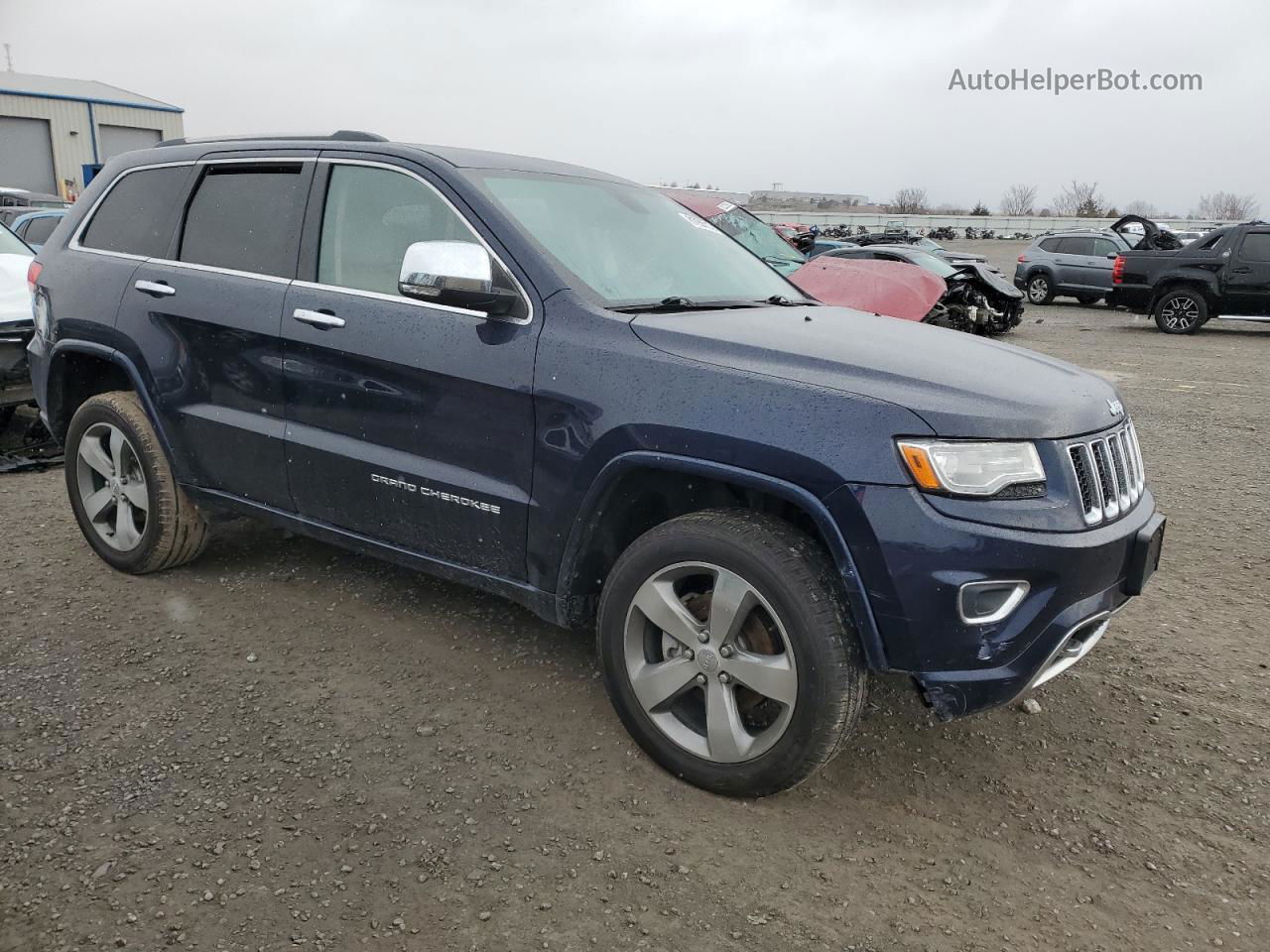 2014 Jeep Grand Cherokee Overland Blue vin: 1C4RJFCG6EC200323