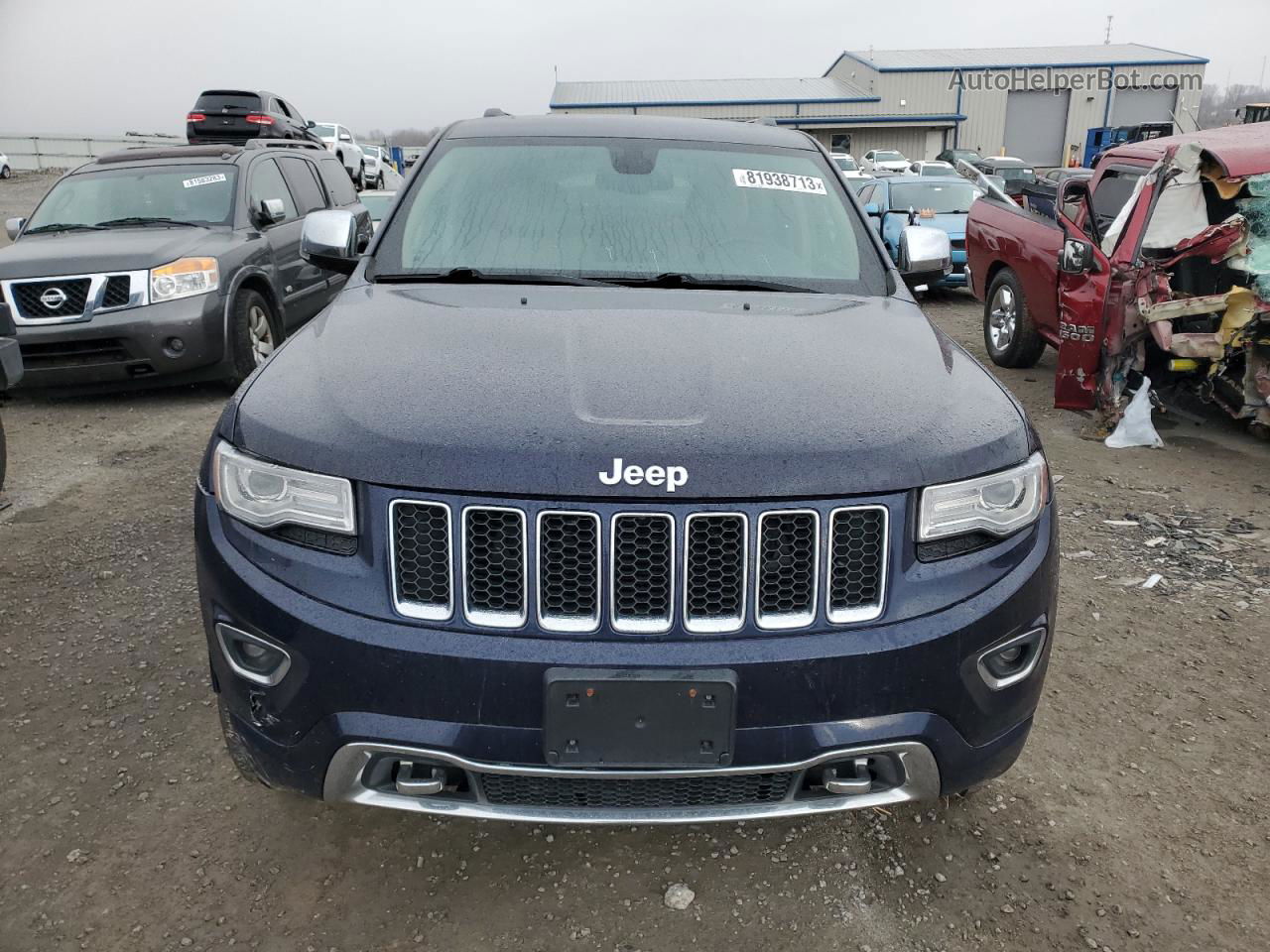 2014 Jeep Grand Cherokee Overland Blue vin: 1C4RJFCG6EC200323