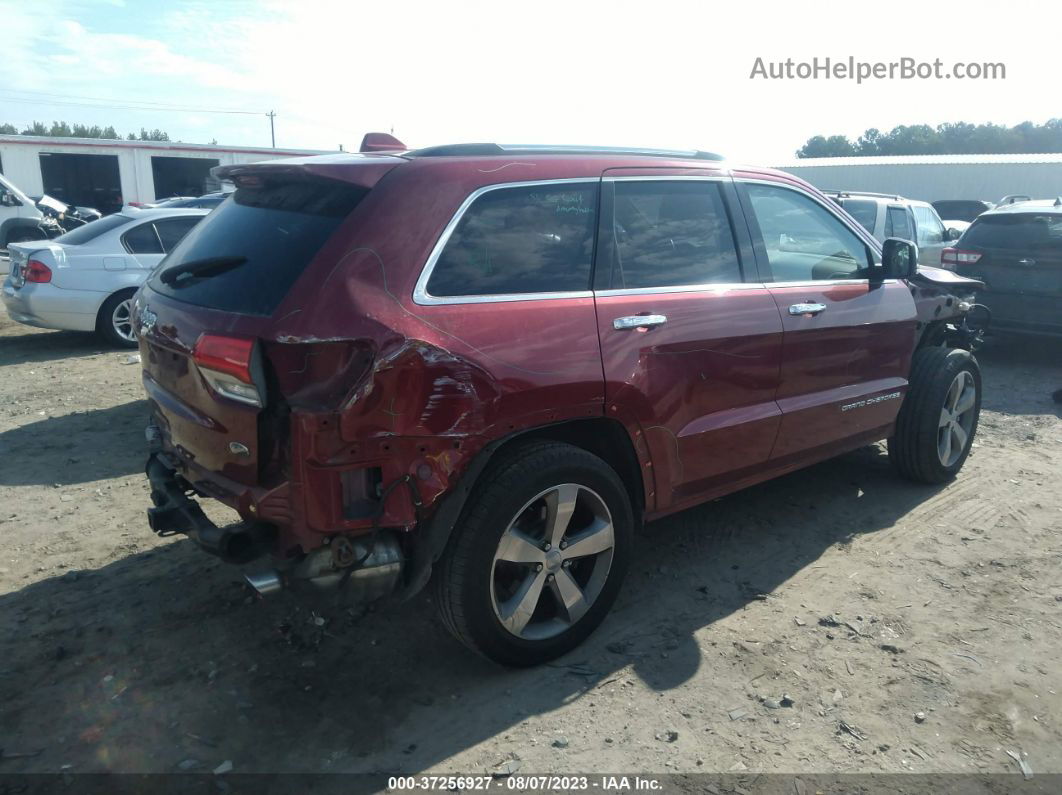 2015 Jeep Grand Cherokee Overland Red vin: 1C4RJFCG6FC863604