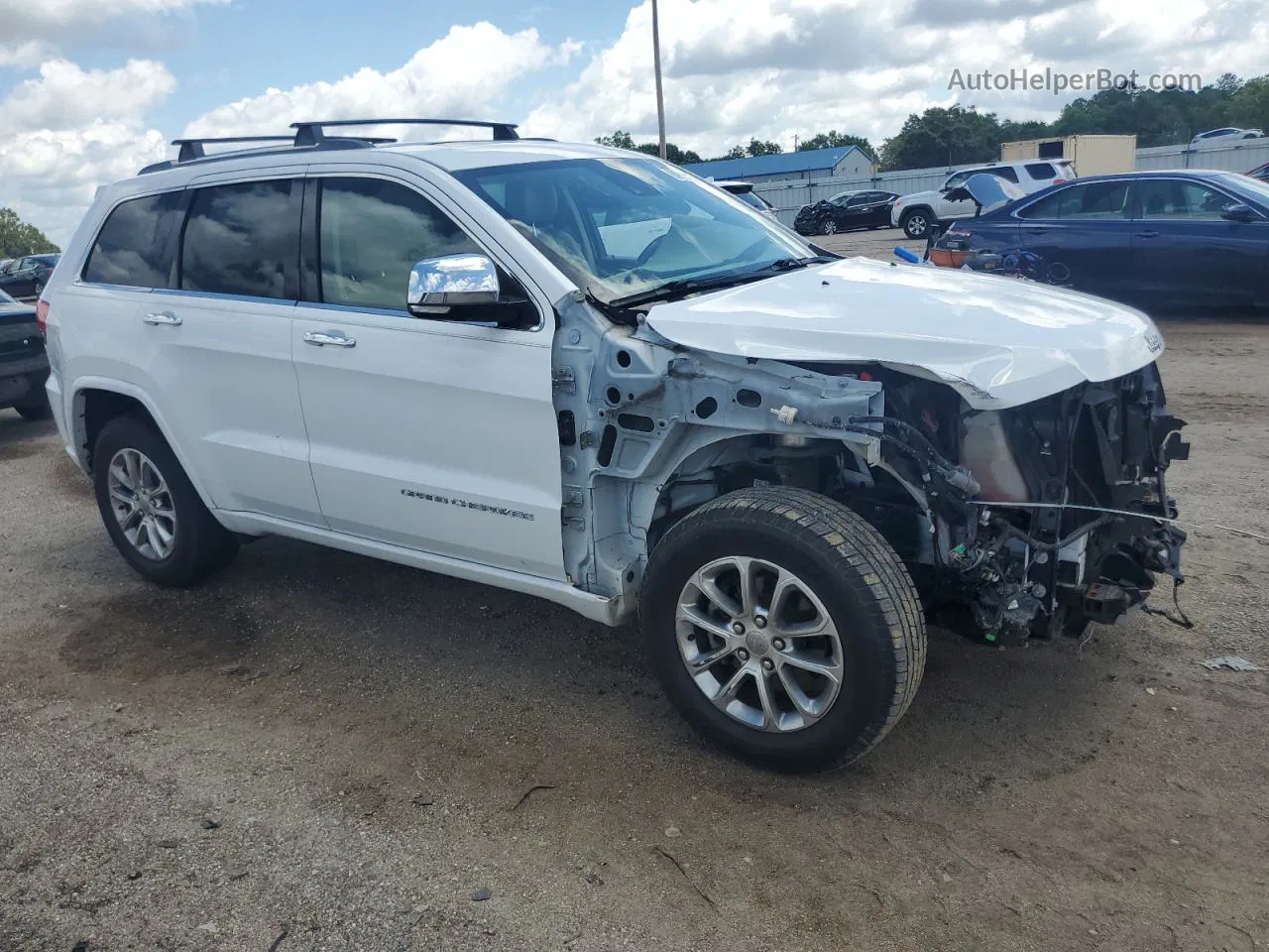 2014 Jeep Grand Cherokee Overland White vin: 1C4RJFCG7EC132906