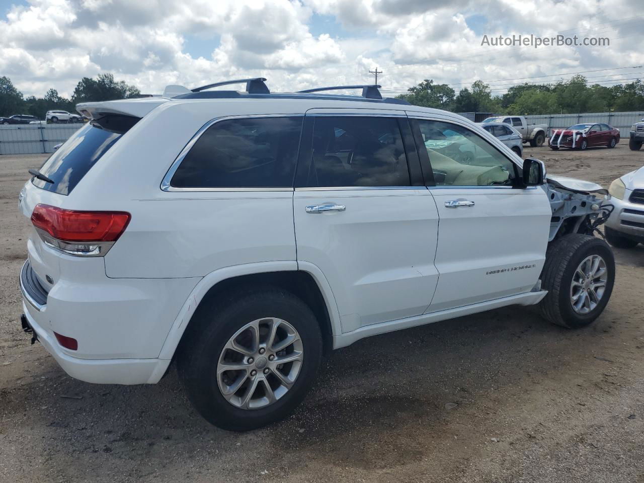 2014 Jeep Grand Cherokee Overland White vin: 1C4RJFCG7EC132906