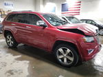 2014 Jeep Grand Cherokee Overland Red vin: 1C4RJFCG7EC187274