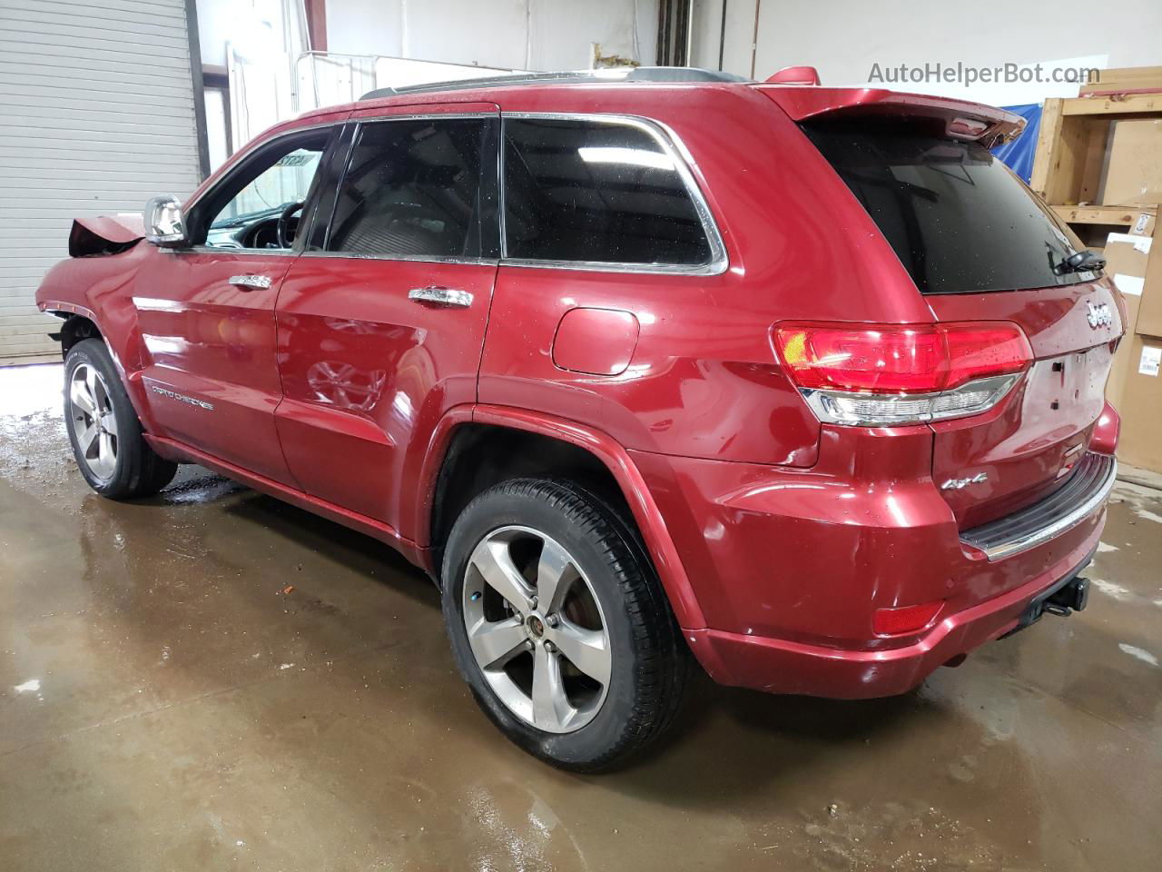 2014 Jeep Grand Cherokee Overland Red vin: 1C4RJFCG7EC187274