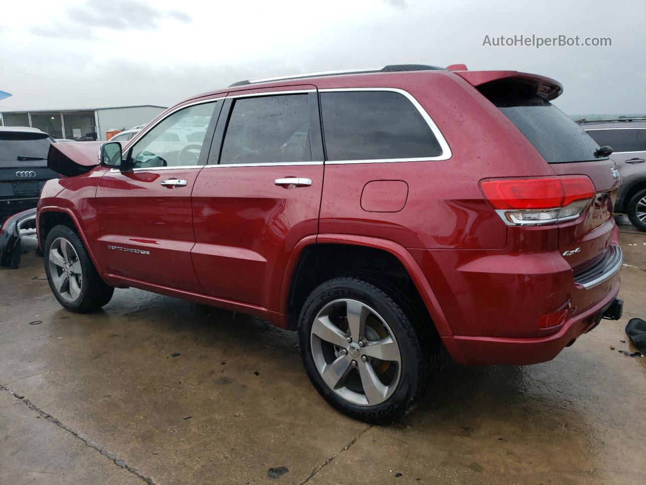 2014 Jeep Grand Cherokee Overland Red vin: 1C4RJFCG7EC335553