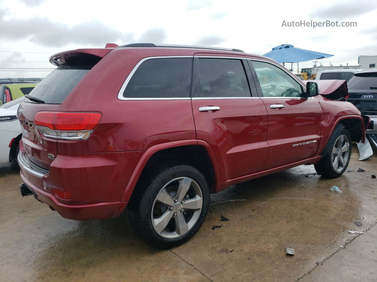 2014 Jeep Grand Cherokee Overland Red vin: 1C4RJFCG7EC335553