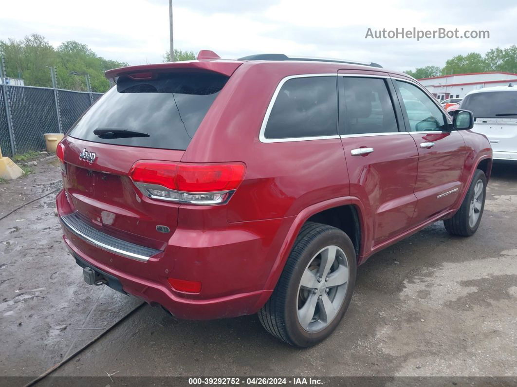 2015 Jeep Grand Cherokee Overland Red vin: 1C4RJFCG7FC779274