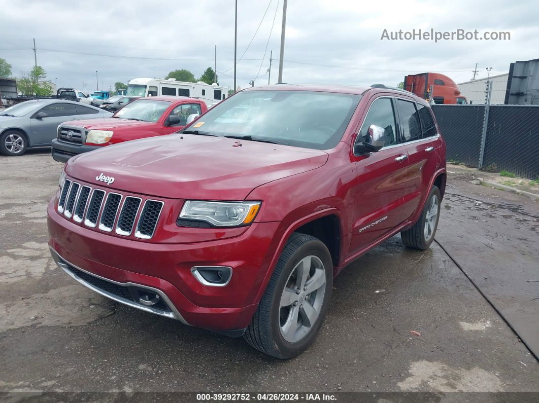 2015 Jeep Grand Cherokee Overland Red vin: 1C4RJFCG7FC779274