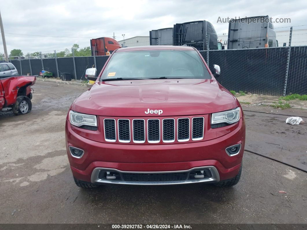 2015 Jeep Grand Cherokee Overland Red vin: 1C4RJFCG7FC779274