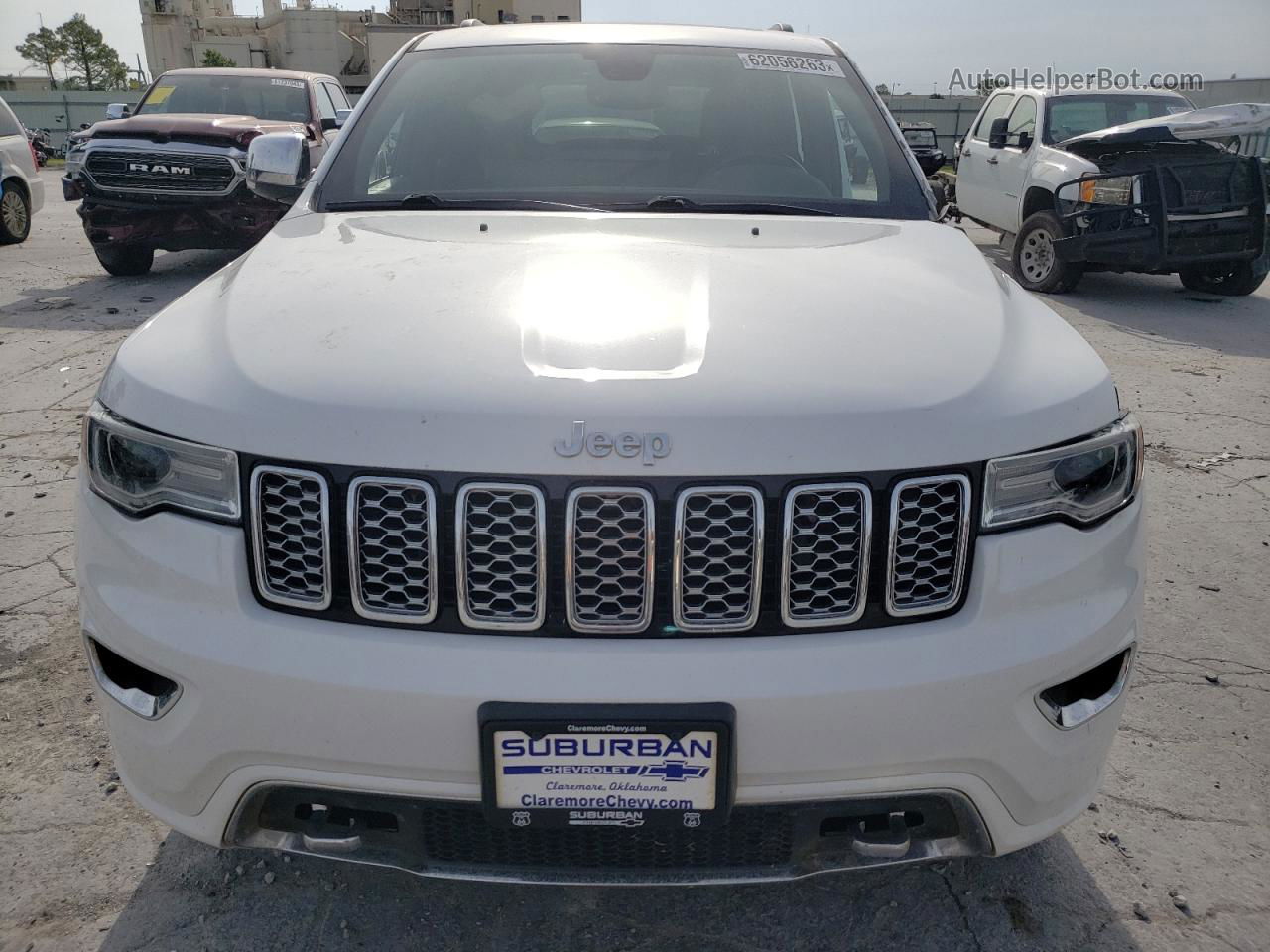 2019 Jeep Grand Cherokee Overland White vin: 1C4RJFCG7KC621186