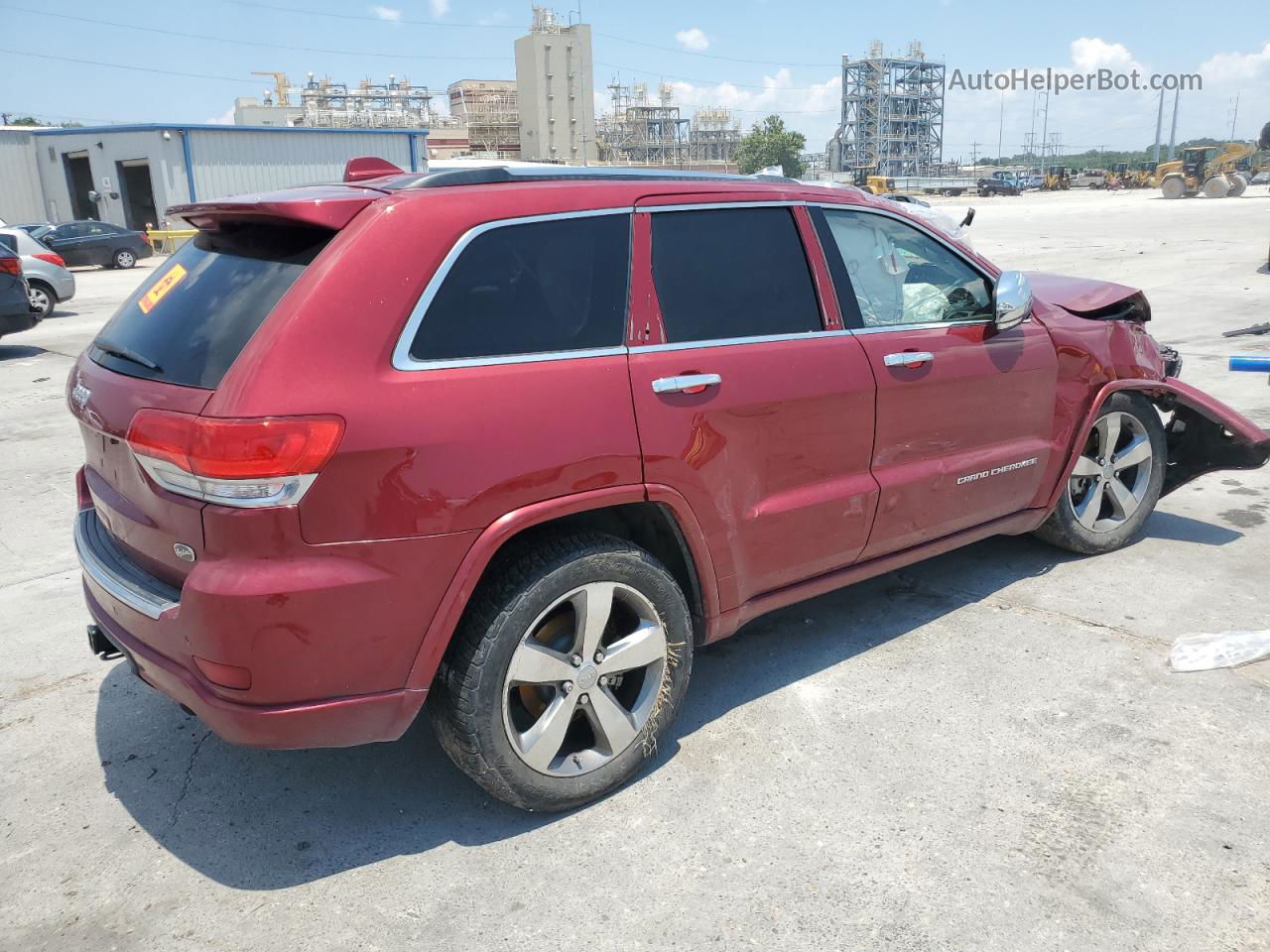 2014 Jeep Grand Cherokee Overland Red vin: 1C4RJFCGXEC335871